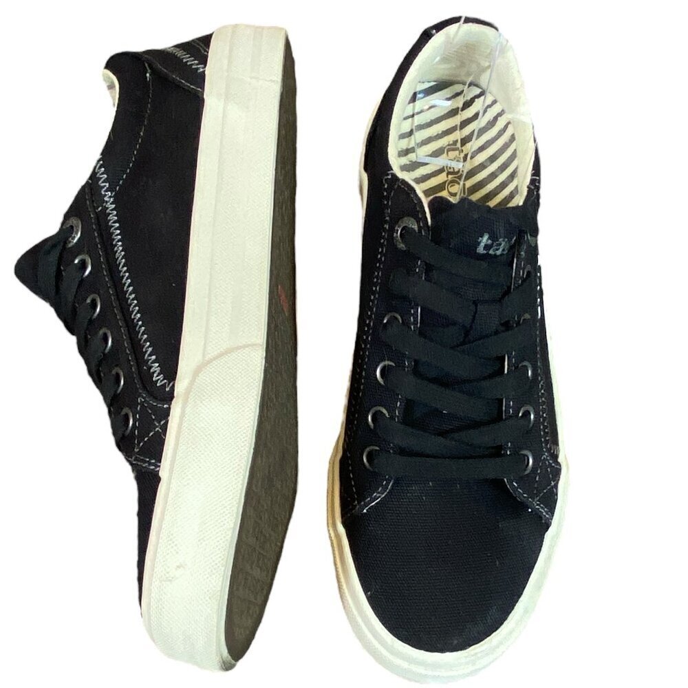 TAOS Women's Plim‎ Soul Platform Comfort Sneakers Sz 7 Black #103V - Picture 6 of 12